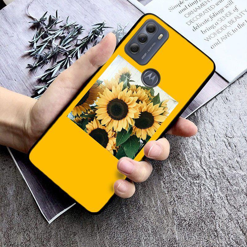 

Case for Moto EDGE 20pro EDGE 20lite E6 E7 yellow flower printing aesthetic G STYLUS GPLAY GPOWER G 5G PLUS G30 G100 Coque MOTO EDGE 20LITE