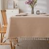 Ins Style Cotton Linen Table Cloth Rectangular Plastic Tablecloth Waterproof Antifouling Cover Outdoor Dining Table Cloth