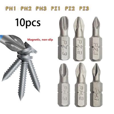 10 Stück 25mm Anti-Rutsch Schraubendreher Bit Elektrischer Sechskant Schaft Magnetischer Schraubendreher Bohrer Bit Set Sechskant Schaft Schraubendreher Bit