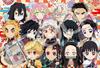 Epoch 100 Large Piece Jigsaw Puzzle Demon Kimetsu No Yaiba Mini Chara X Comes with Spatula and Score Ticket Included EPOCH Slayer Collection! (26
