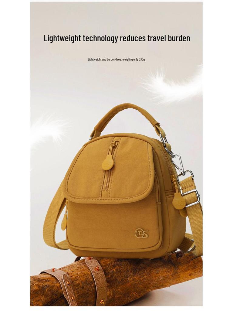 Autumn 2025 Minimalist Nylon Women's Bag: Versatile Single Shoulder, Backpack & Crossbody.
