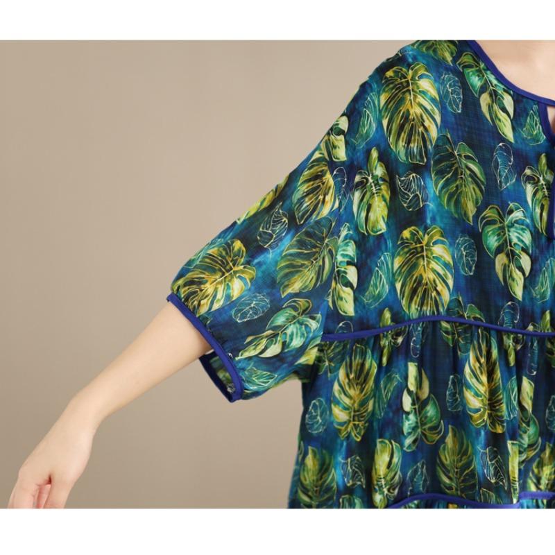 DIMANAF New 2026 Women Sundress Plus Size Summer Long Dress Loose Oversize Maxi Lady Floral Cotton Dress