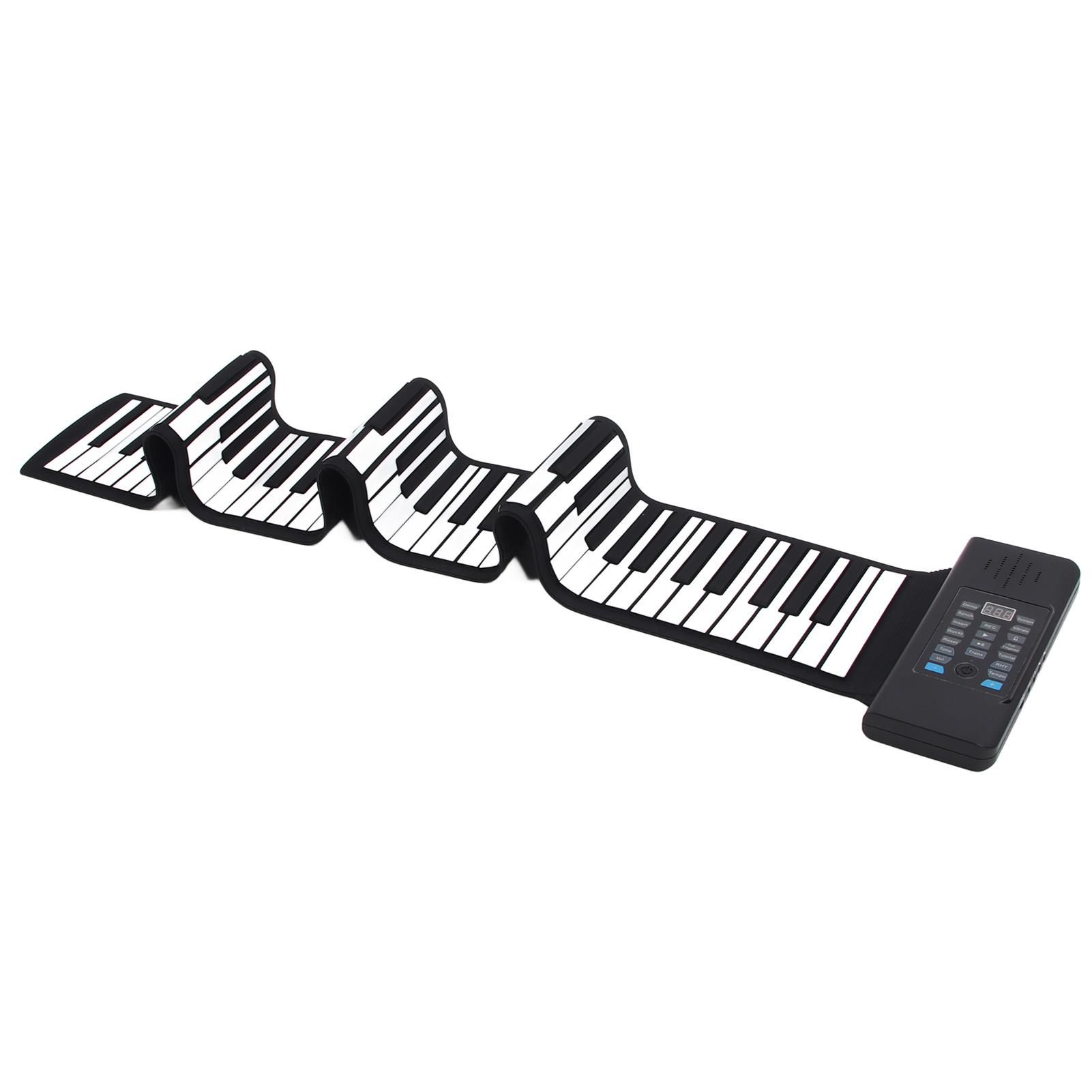 

88 клавиш Roll Up Piano перезаряжаемый 128 тонов ритм электронное ручное Roll пианино со светодиодным дисплеем
