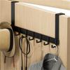 Storage Porch Storage Hooks Over The Door Free Punching Hanger Aluminum Row Hook  Coat