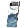 Anime Aesthetic Scenery Case Phone Cover for Samsung Galaxy Z Flip 7 6 5 4 3 5G ZFlip7 ZFlip6 ZFlip5 ZFlip4 ZFlip3 Black Fundas