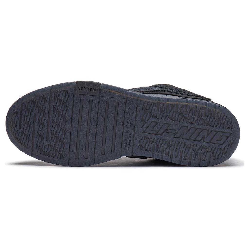 New PLEASURES X LiNing Slip Resistant Low Top Skateboard Shoes Men's Black AECT065-1