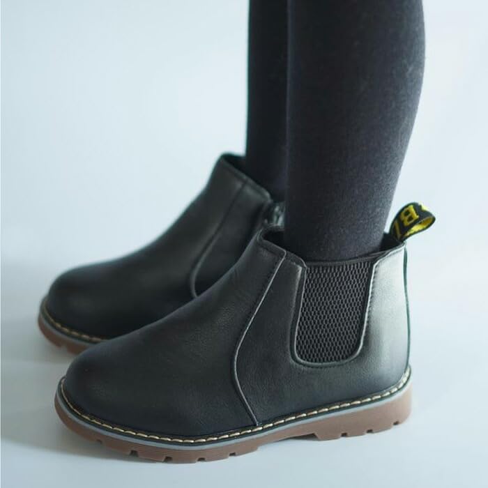 CLARAH Kotníkové boty na zip s gumou po stranách, Dětské boty, 21.0cm, Velbloudí,