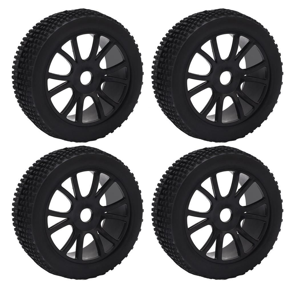 4Pcs RC Rubber Tires 12 Holes Perfect Grip Force Cushioning Function RC Wheel Rim Tires for 18 RC