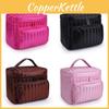Fashionable Striped Women's Waterproof Cosmetic Bag With High Capacity