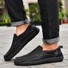 Large Size 48 Handmade Split Leather Men's Casual Shoes Comfortable Men Loafers Moccasins Men Flats Shoes Driving Shoes