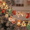 Christmas Fairy String Lights Garland Santa Claus Snowman Xmas Tree Mittens Socks Battery Operated Lights Xmas Lamp Decor