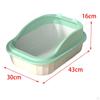 Cat Litter Box Open Top Pet Tray Easy to Clean Anti Splashing Pan Potty Toilet Bedpan