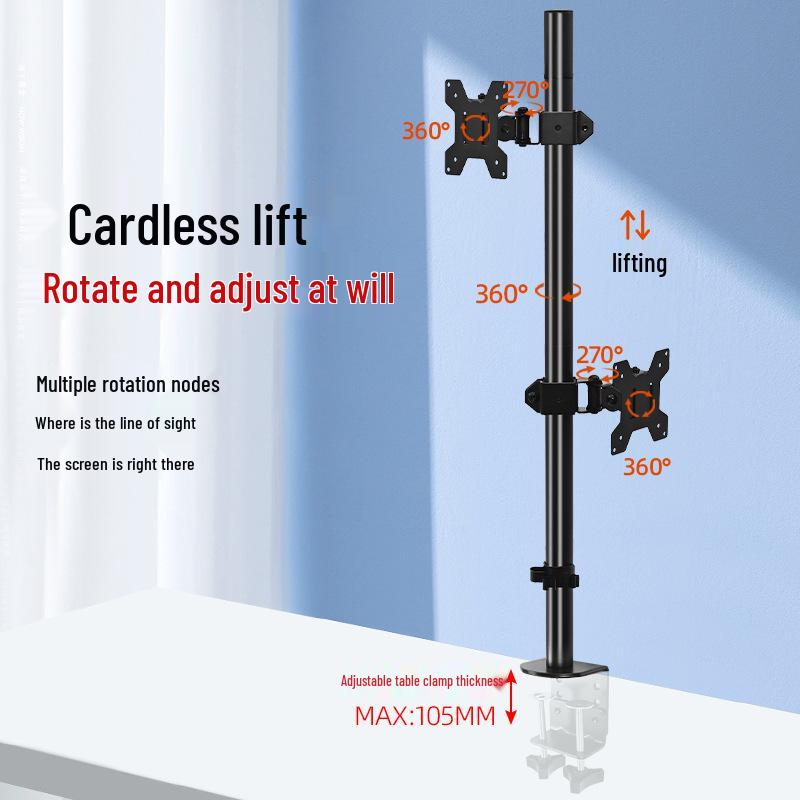 Justerbart mekaniskt armställ för dubbla skärmar