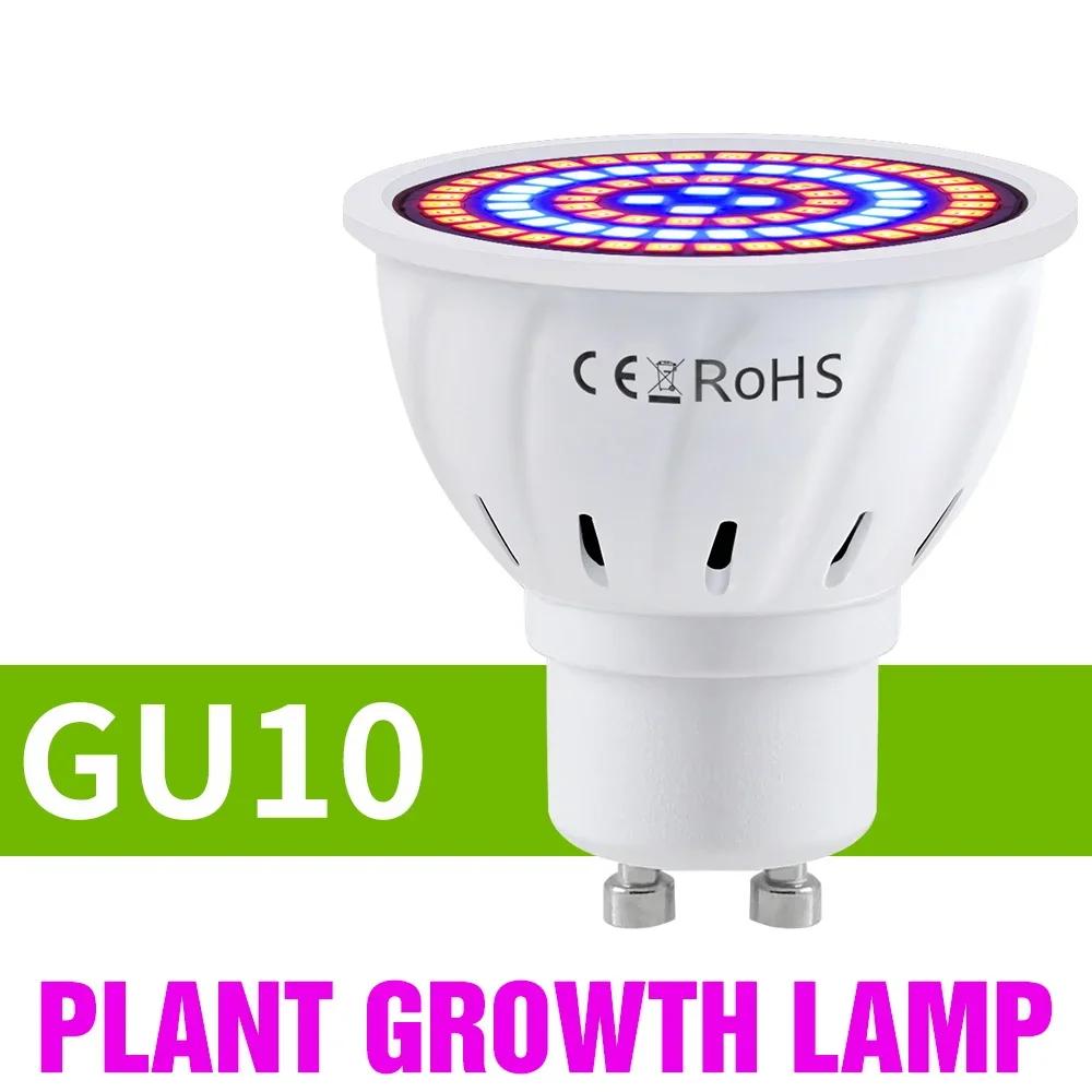 E27 LED Plant Grow Lights GU10 220v Full Spectrum Indoor Hydroponics Flower Seeds Promote Growth Vegetables Cultivation LampE14