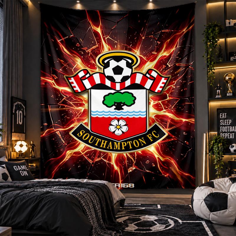 Wandbehang Tapisserie Southampton Fußball Druck Stoff für Wohnzimmer Schlafzimmer Heimdekoration
