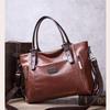Luxury Handbag Women Tote Bag Vintage Waxed Leather Shoulder Bag for Work Commute Fall Winter New Fashion Purse