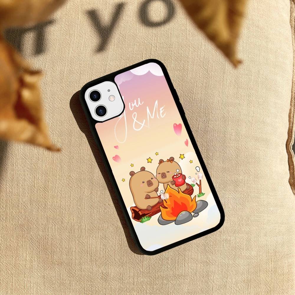 Cartoon Capybara Phone Case For IPhone 17 Pro 16 Plus 16 Pro Max 15 14 13 12 11 PC+TPU Back Cover