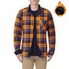 American Size Men's Shirt Long Sleeve Autumn Winter Warm Plus Fleece Thickened Plaid Large Size Fashion Free Iron