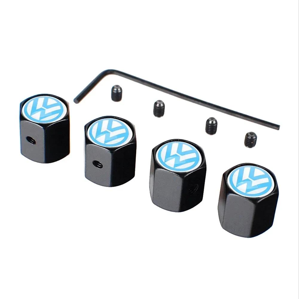 Für VW Neu 4 Stück Diebstahlschutz Auto Rad Reifen Ventilkappen Für Volkswagen Rline GTI Passat Santana Touareg Tiguan Bora Jetta Käfer Sc