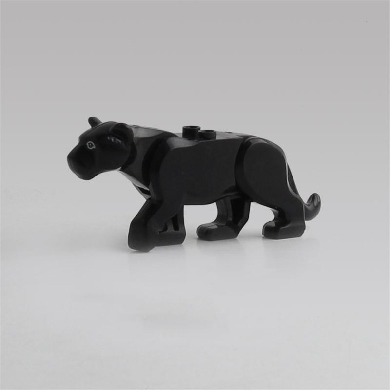 Tier Baustein Figuren Mini Leopard Krokodil Hai Modell Ornament Kinder Lernspielzeug