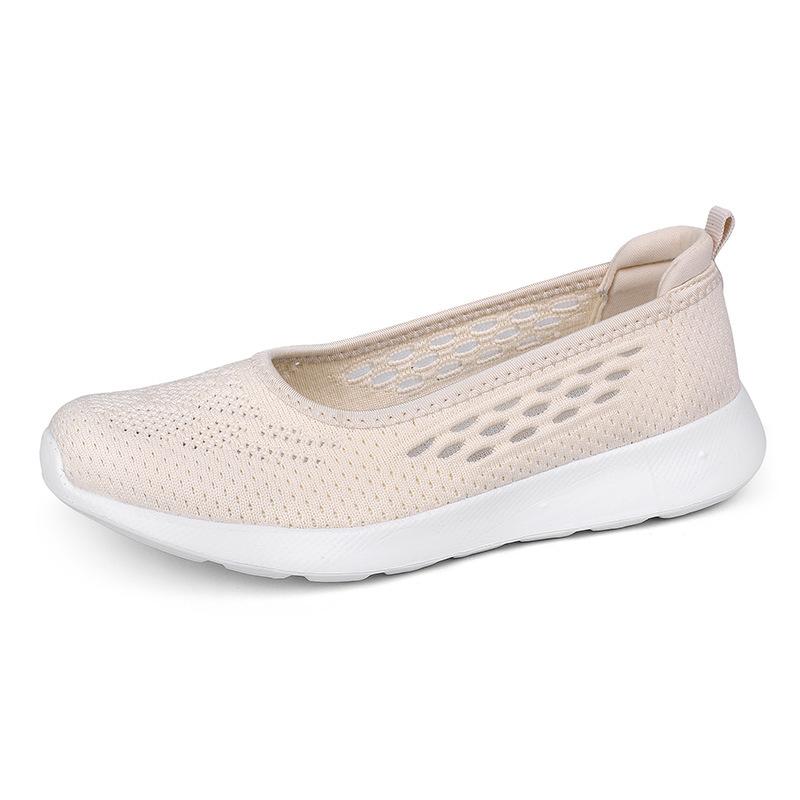 Summer Mother Shoes Breathable Mesh Hollow Elderly Shoes Women's Non-slip Old Beijing Cloth Shoes Soft Sole Middle and Old Walking Shoes