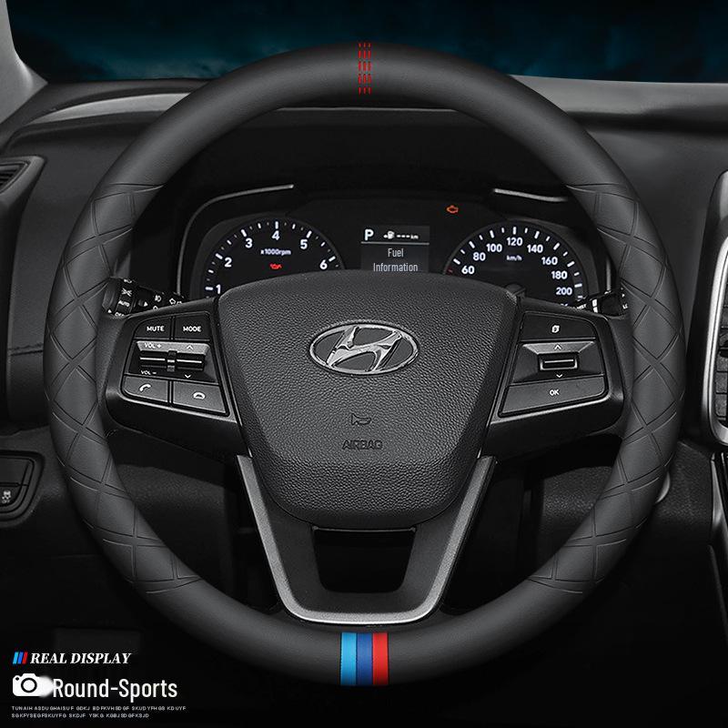Universal All-Season Steering Wheel Cover for Hyundai: Festa, Sonata, Elantra, Reina, ix35, Mistra, ix25