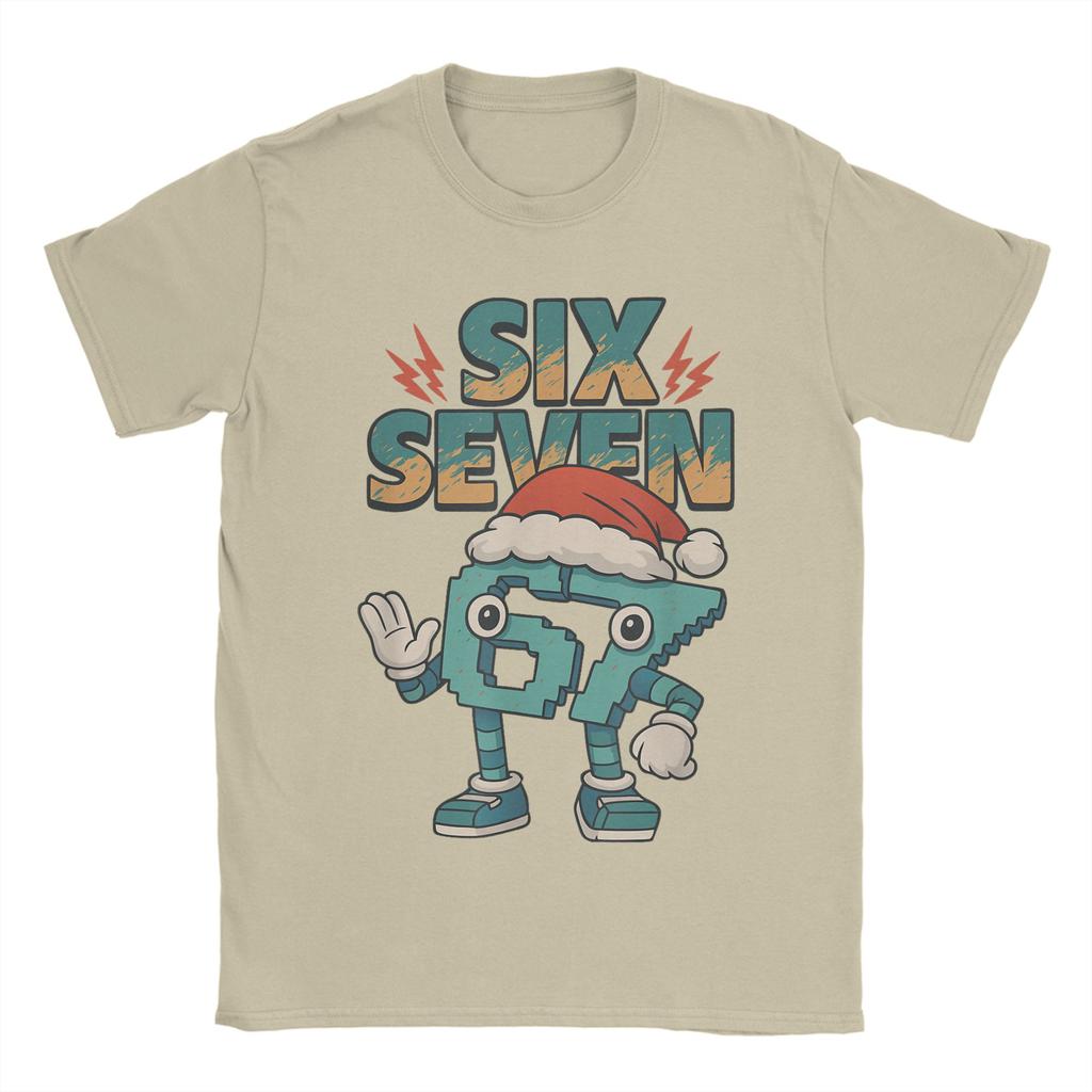 Unisex Funny Kids Meme 67 Six Seven Italian Brainrot Christmas T Shirt Pure Cotton Clothing Short Sleeve O Neck Tees TShirts