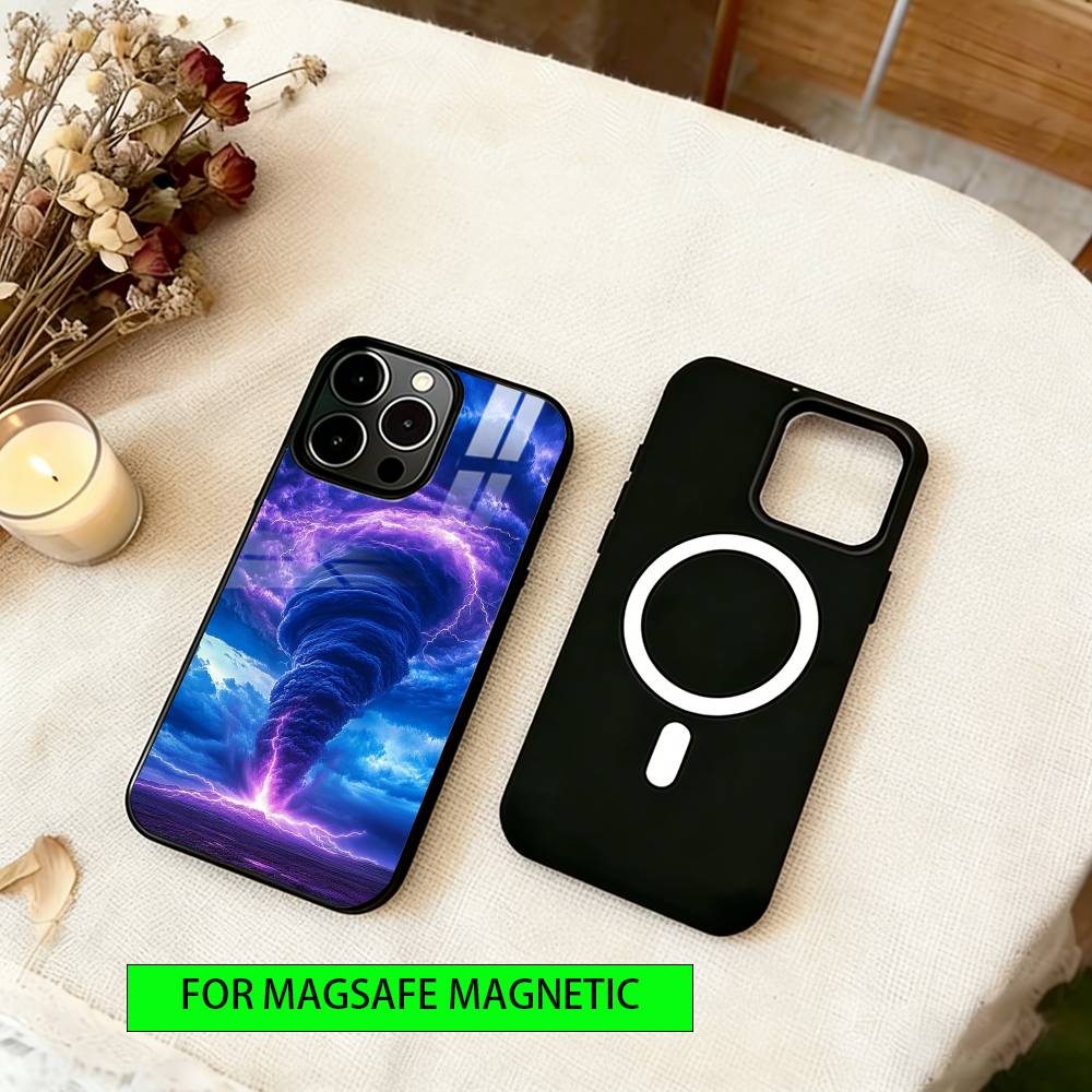 Natural Disasters Phone Case For iPhone17,16,15,14,13,12,11 Plus,Pro Magnetic For Magsafe Wireless Charging