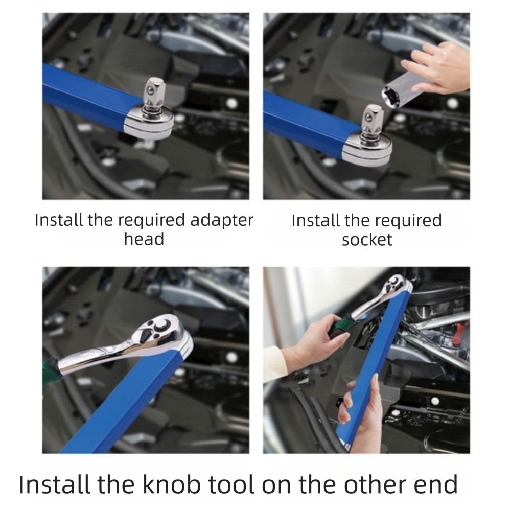 Professional Grade Offset Extension Wrench 4 Adapter Set Zero Offset Wrench Set  Home Garage