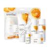 Orange Vitamin C Aufhellendes Reise-Set 5-teilig – Feuchtigkeitsspendendes Strahlen-Boost Hautpflege-Set für schnelles Strahlen & tägliche Feuchtigkeit