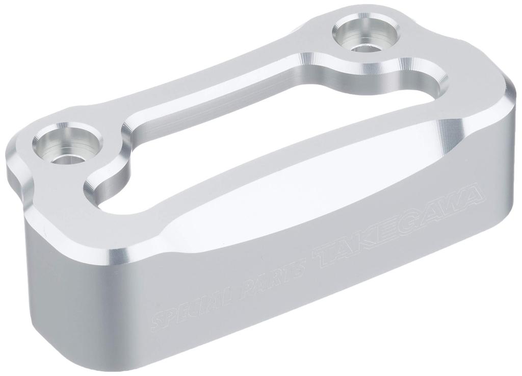 Special Parts Takegawa Aluminum Machined Master Cylinder Guard, Silver, Universal Fit (APE50/APE100/GROM/Z125PRO/NINJA250R, etc.) 06-08-3031