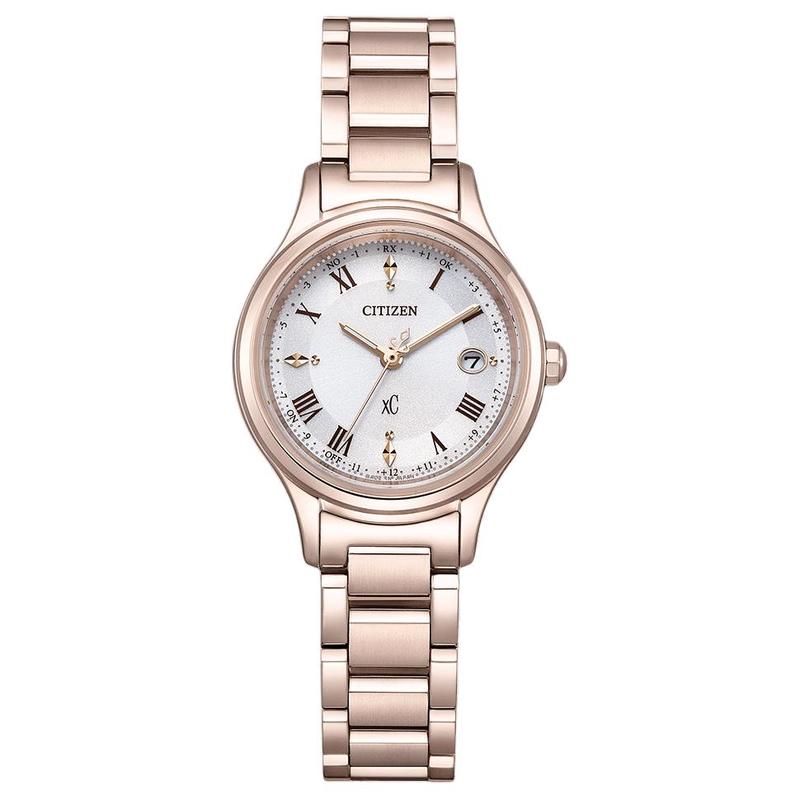 

CITIZEN xC series 50m waterproof light Quartz super titanium strap women s watch white dial ES9497-96A синій