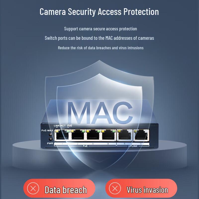 Hikvision 6-Port Gigabit PoE Managed Switch