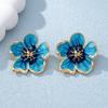 Colorful Floral Stud Earrings Enamel Drop Earrings Fairy Flower Earrings  Beach