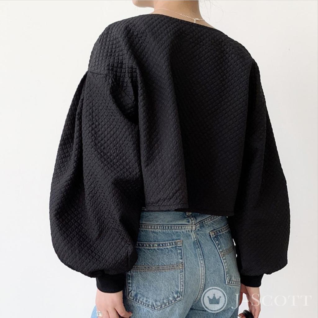 J-Scott Original Zip-Up Jacket with Lined Shorts and Puffy Sleeves, Black, JS155-BK-L
