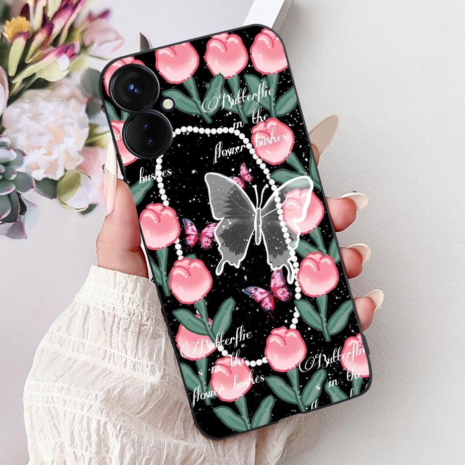 For Tecno Spark 9 Pro Case Spark9 Pro KH7n New Luxury Painted Cover Soft Silicone Phone Case For Tecno Spark 9T Spark9T KH6 Bags