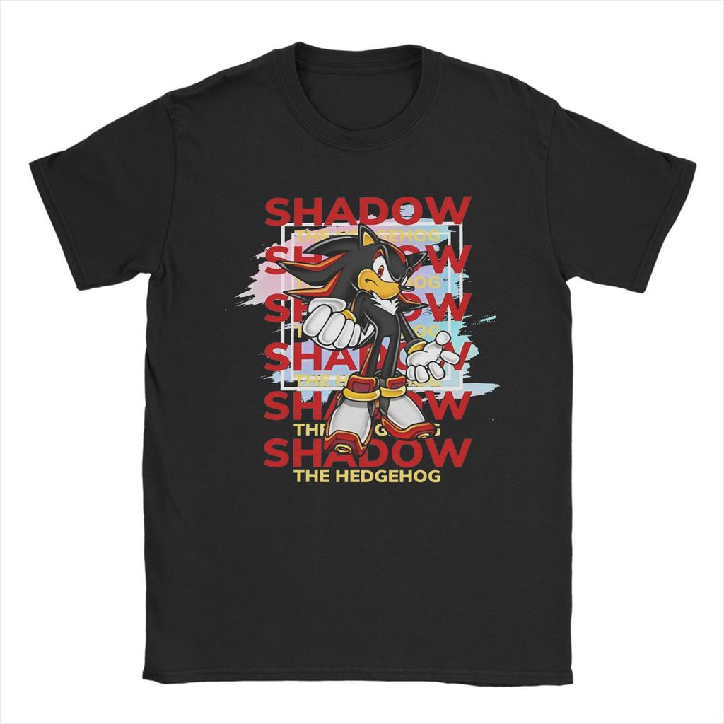 Shadow The Hedgehog T Shirts Men Pure Cotton Humorous TShirt Crew Neck Tee Shirt Short Sleeve Clothing 6XL