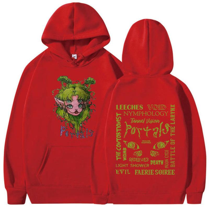 Sanger Melanie Martinez Portals hettegenser Harajuku-klær for menn Vintage gensere Uformell Langermet overdimensjonerte gensere Unisex