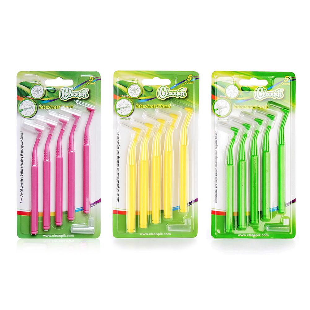 Buy 5 PCS LShaped Orthodontics Interdental Brush Cleaning Teeth
