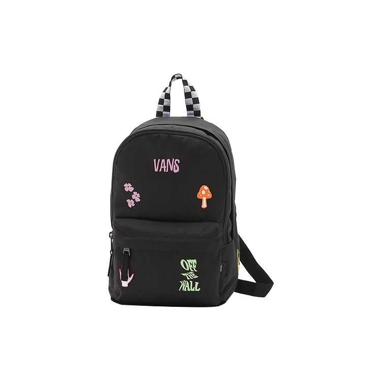 

Vans Novelty Bounds Series Cool Fun Print Zipper Backpack Women backpack Black VN0A5LHGBLK Small