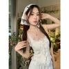 Gentle Wind Suit Women's Summer Sweet and Spicy Lace Suspender Vest Super Fairy Long Dress White Skirt Two-piece Set