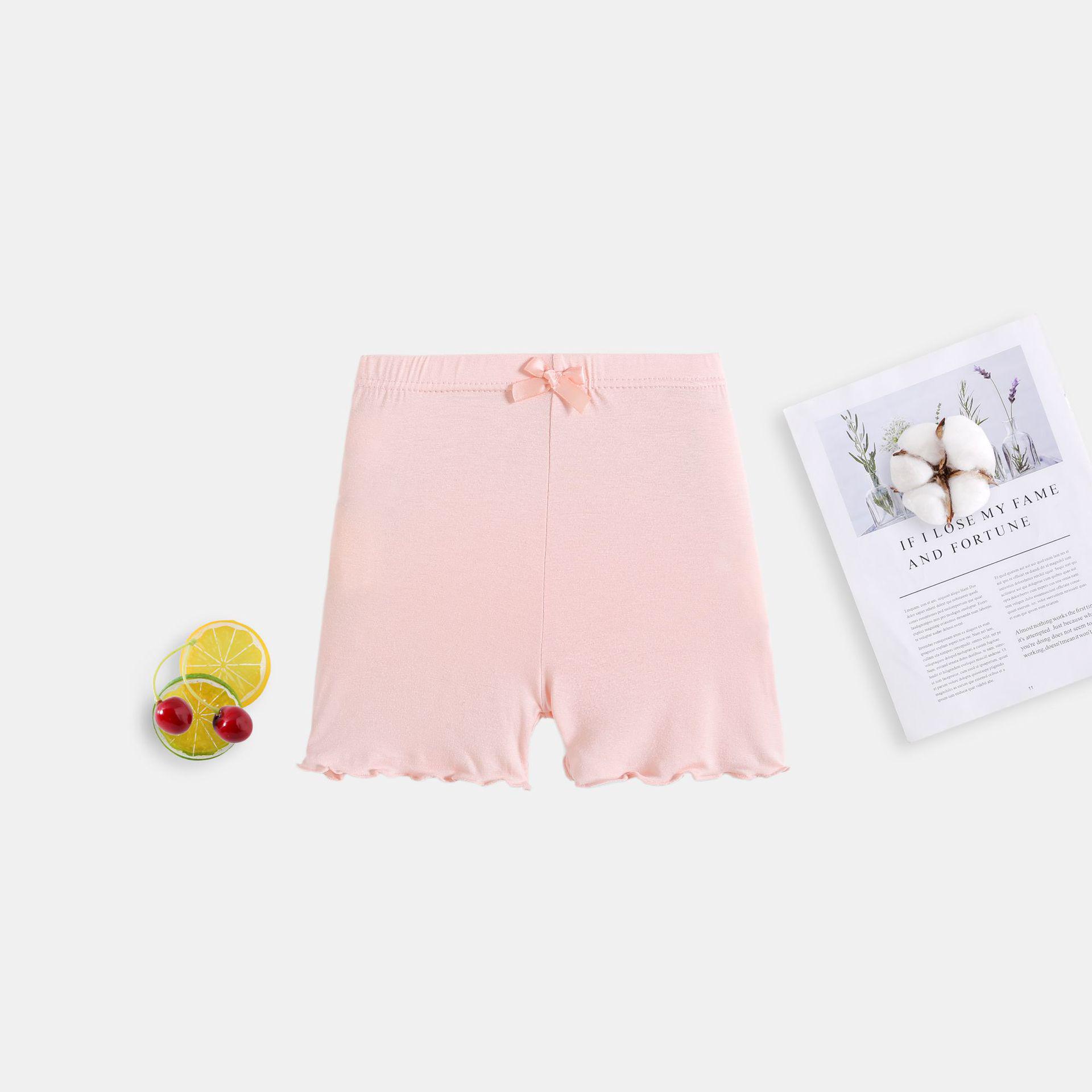 

Girls Summer Modal Safety Shorts - Lightweight, Anti-Exposure, Three-Quarter Leggings for Students 100 cm рожевий