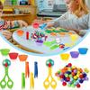 Pom-Pom Color Sorting Activity Set Interesting Kids Early Educational Toys for After-school Program