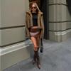 Mink Artificial Fur Imitation Fur Jacket Versatile European And American Women'S Fluffy Winter Jacket Lapel