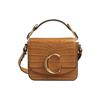 Chloe Removable Adjustable Shoulder Strap Textured Calfskin Mini Shoulder Crossbody Handbag Women Handbag Brown CHC19-US193A87-211