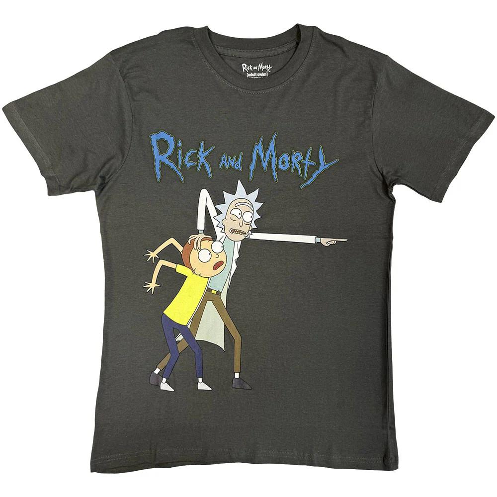 Футболка Rick & Morty: Хватай и указывай (Угольно-серый) ОФИЦИАЛЬНАЯ НОВОСТЬ S