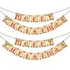 Yousheng Vintage Merry Christmas Banner Retro Nostalgic Christmas Garland Decoration for Indoor Home Office Wall Window Door Fireplace Mantle Xmas