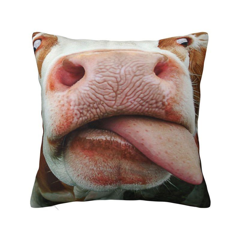 Modern Highland Cow And Flower Throw Pillow Covers Home Decor D Print Sofa Cushion Cover Polyester Soft Pillowslip Dakimakura
