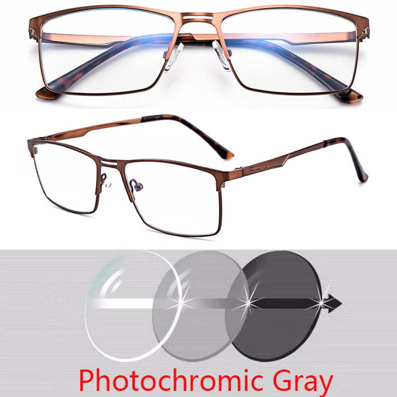 

Men Phototochromic Myopia Prescription Eyeglasses Full Frames Women Reading Glasses Eyewear 1.56 myopia -1.0
