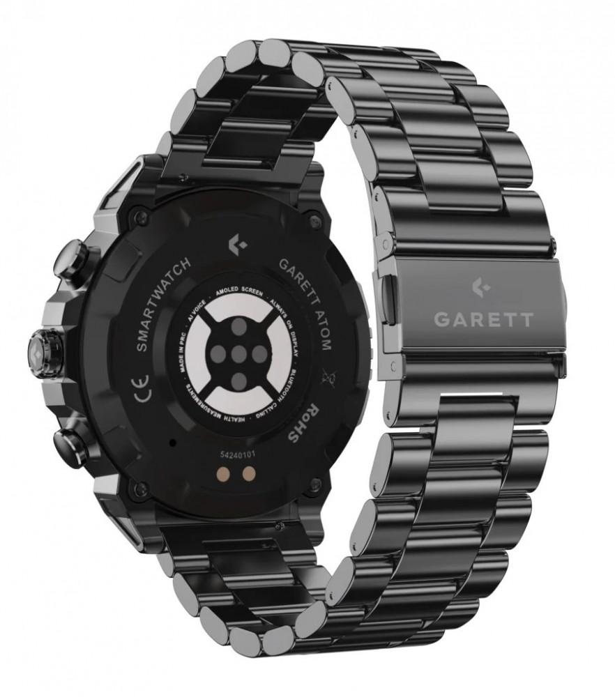 SMARTWATCH GARETT ATOM BLACK STEEL